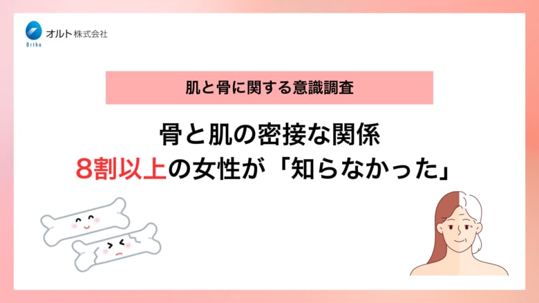 30～60代女性の8割が知らなかったと回答！ エイジングケアの要は“骨の健康”【肌と骨に関する意識調査】