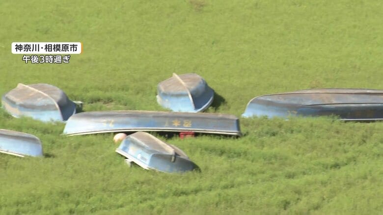 草の上にボートが点々　雨不足で湖カラカラ　ダム貯水率「非常に厳しい状況」　黄砂は22日にかけて広範囲で飛来予想｜FNNプライムオンライン