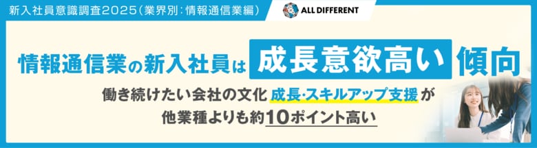 【新入社員意識調査2025】情報通信業の新入社員は“成長意欲高い傾向”