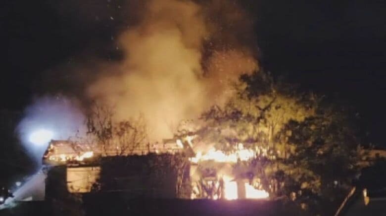 呉市内神町で火事　空き家が全焼　けが人なし　｜FNNプライムオンライン