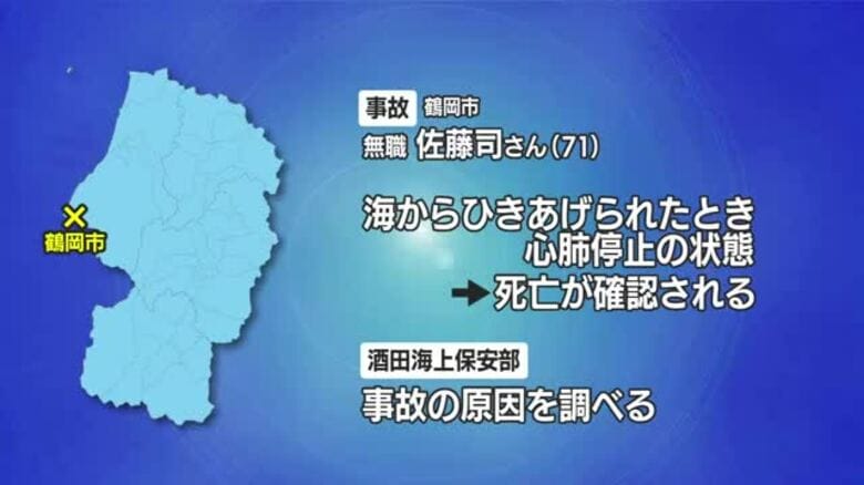 サザエとりで事故か　男性が死亡　山形・鶴岡市｜FNNプライムオンライン