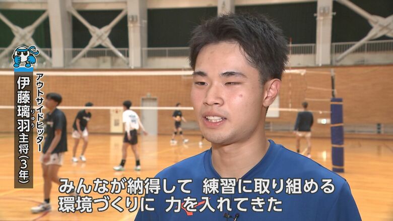 アウトサイドヒッター・伊藤璃羽主将