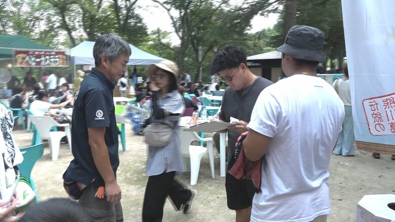 若狭町で行われた署名活動