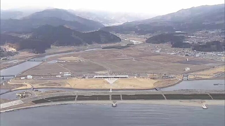 岩手県沿岸部上空より