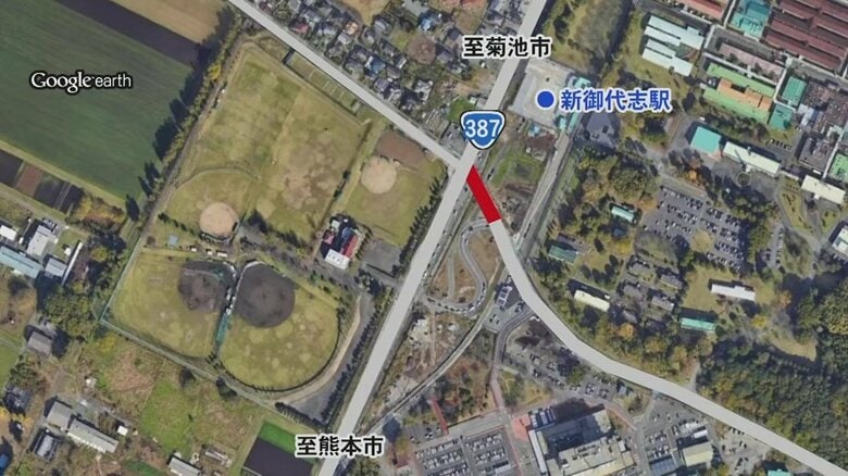 渋滞解消のため交差点に改良した