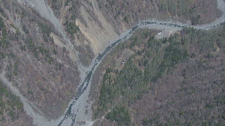 発生土置き場が予定される大井川・燕沢（静岡市）