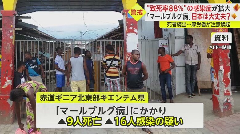 赤道ギニアで、致死率が極めて高いマールブルグ病が流行している