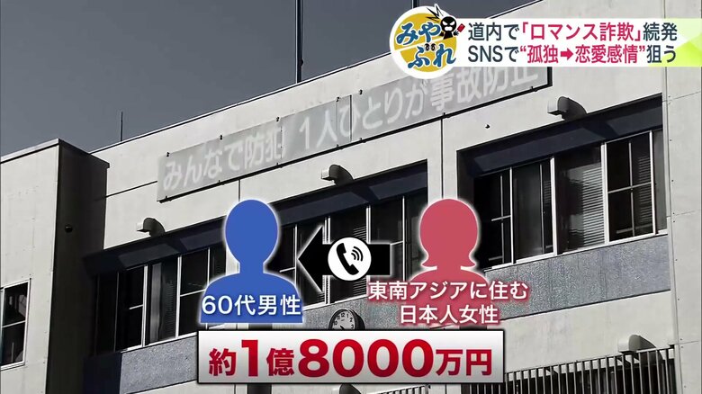 「SNS型ロマンス詐欺」で約1億8000万円の被害
