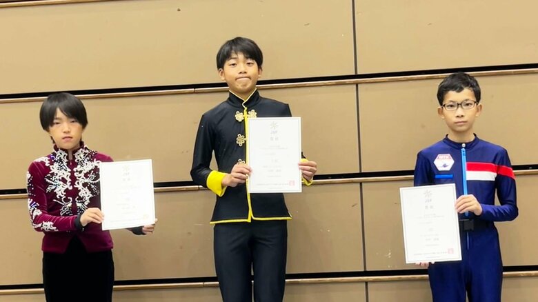 ノービスA男子表彰台（近畿選手権）