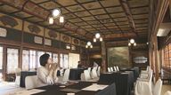 “花や鳥、鶴が舞う”色鮮やかな天井画106枚　老舗割烹「大広間」でカフェ営業　国の有形登録文化財【長野発】