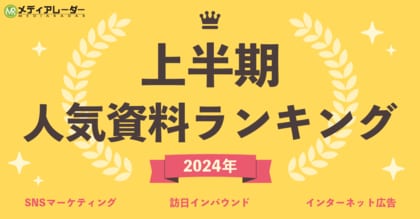 【2024年上半期】人気資料ランキングを発表!No.1*¹の広告業界のプラットフォーム「メディアレーダー」