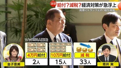 「給付金なんて意味ない」給付？減税？政府与党内で経済対策が急浮上　背景にトランプ大統領の「相互関税」　街からは減税求める声が多数