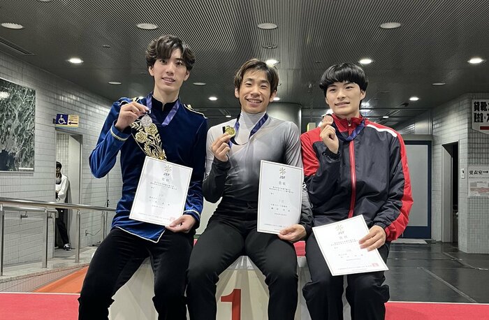シニア男子表彰台(西日本選手権)