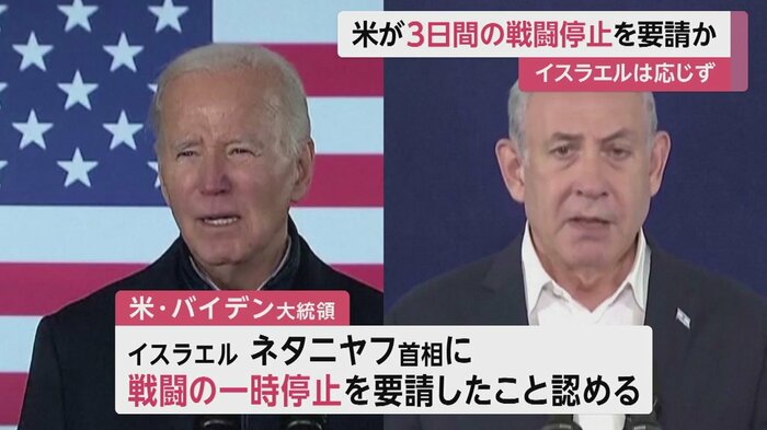 6日に電話会談を行った米・バイデン大統領(左)とイスラエルのネタニヤフ首相