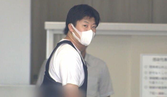 送検される多田被告