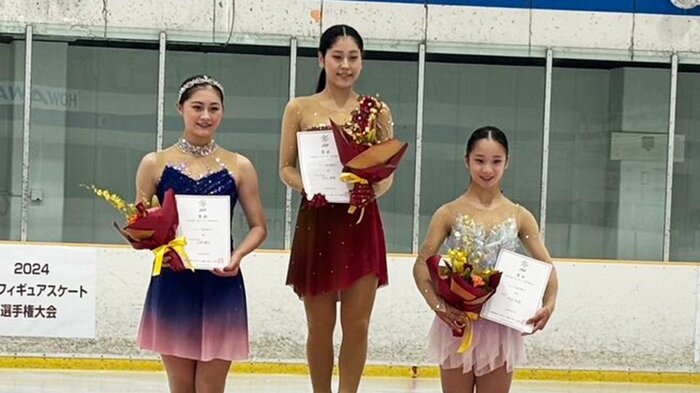 中部選手権ジュニア女子表彰台