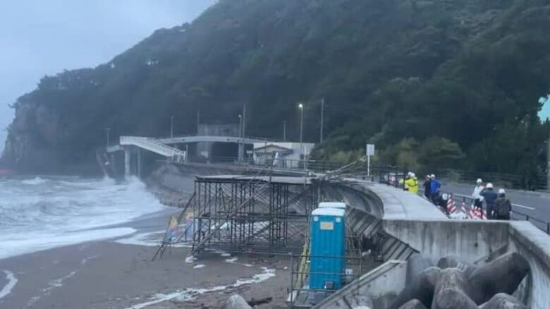 【台風15号】海岸の監視棟が倒壊か　強風による影響の可能性＜福島県いわき市＞｜FNNプライムオンライン