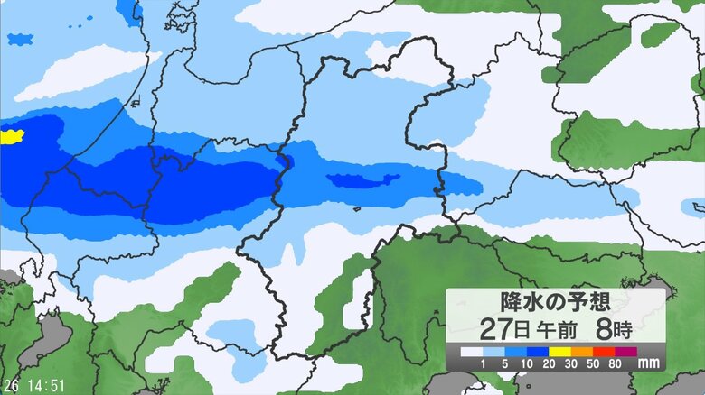 長野県で8月27日にかけて、大気の状態が非常に不安定となる見込み　落雷や竜巻などの激しい突風、降ひょう、局地的な激しい雨に注意｜FNNプライムオンライン