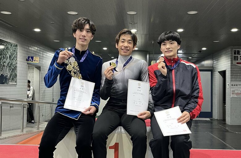 シニア男子表彰台（西日本選手権）