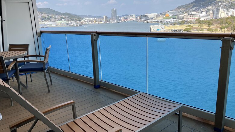 ジュニアスイートのバルコニー