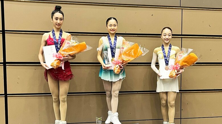 ジュニア女子表彰台（全日本ジュニア選手権）
