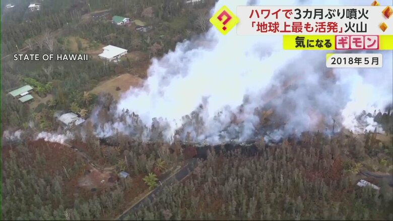 2018年5月の噴火では街にも大きな被害が出た