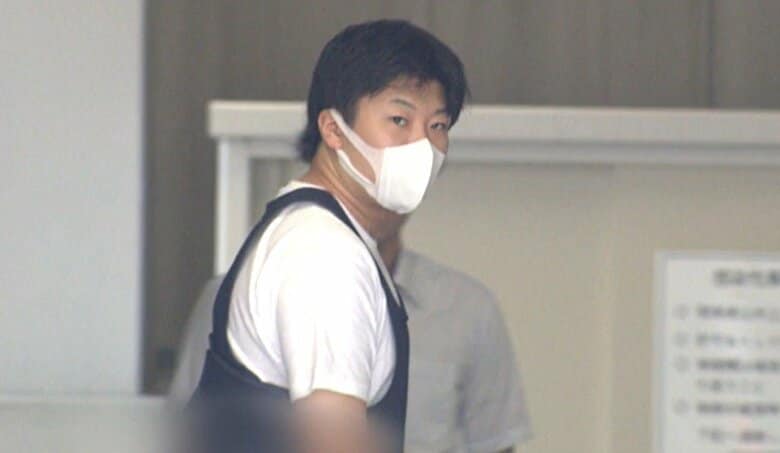 送検される多田被告