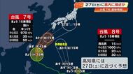 【台風7号】高知は27日（土）接近予想　梅雨前線活発化で大雨の恐れ、台風8号は直接的な影響ない見込み