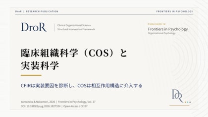 臨床組織科学（COS）と実装科学──CFIRとの違いと補完関係