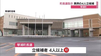 “過去最多”候補者4人による争い…琴浦町長選挙告示　現職に前職と新人2人が挑む構図（鳥取）
