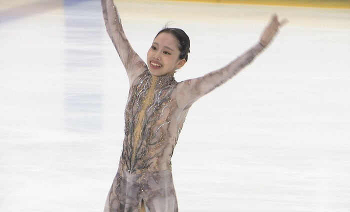 独創的な衣装で演技を披露した八田のフリー（関東選手権）