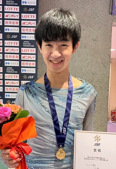 ジュニア男子で優勝した壷井達也