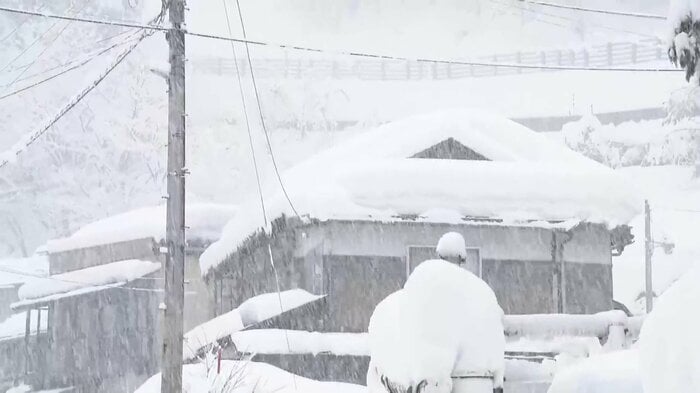 富山・南砺市の積雪