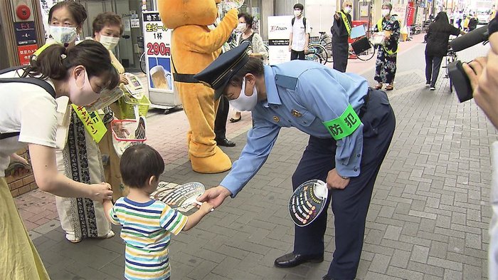特殊詐欺に注意呼びかけ 東京・板橋区の商店街で