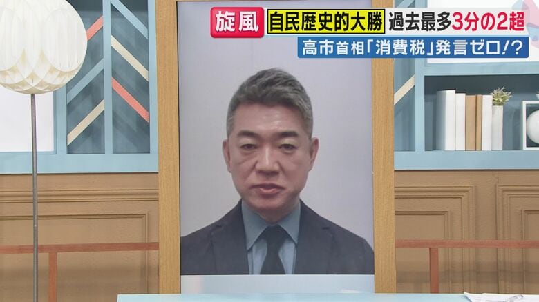 『消費税減税』は実現できるのか　“現実路線”の切り替えが「無党派層の支持に」橋下氏　「敵は自民党内」との意見も【衆院選】｜FNNプライムオンライン