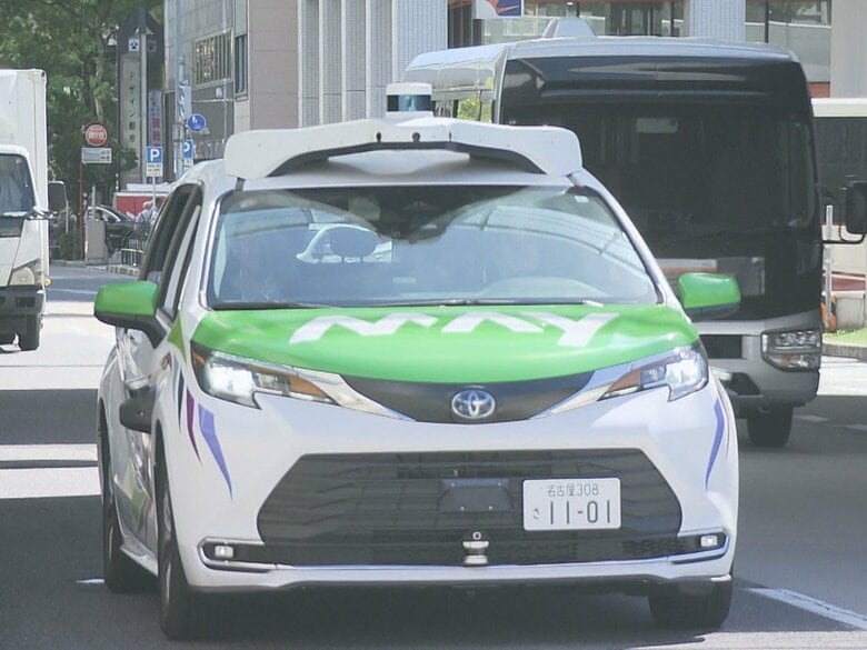 交通量多い名古屋駅ー栄間…自動運転の実証実験車は無事に走り切れるのか 片側1車線の道路で路上駐車への対応は｜FNNプライムオンライン