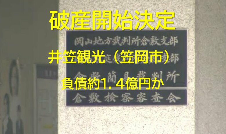 【破産開始】一時は市内小学校の修学旅行も担当…笠岡市「井笠観光」破産開始　負債約１．４億円か【岡山】｜FNNプライムオンライン