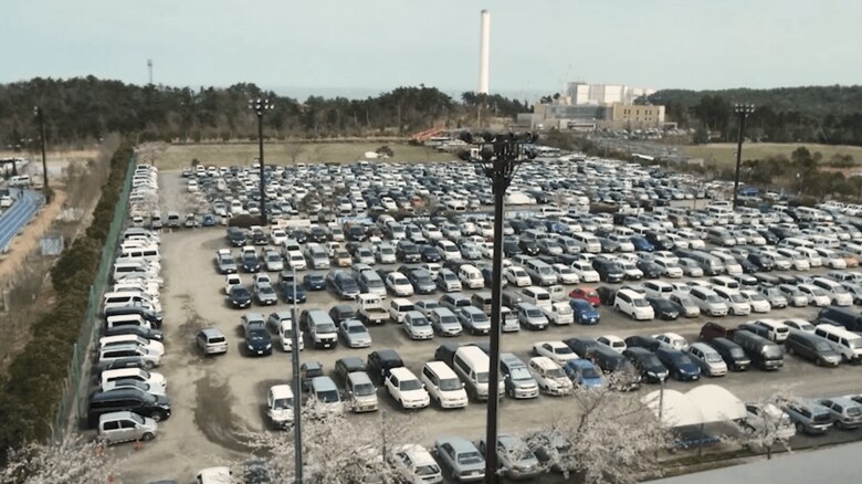 練習場は駐車場に © J-VILLAGE