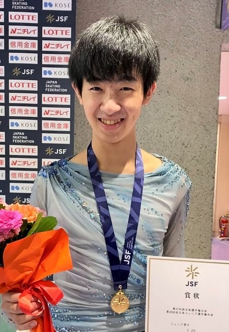 ジュニア男子で優勝した壷井達也