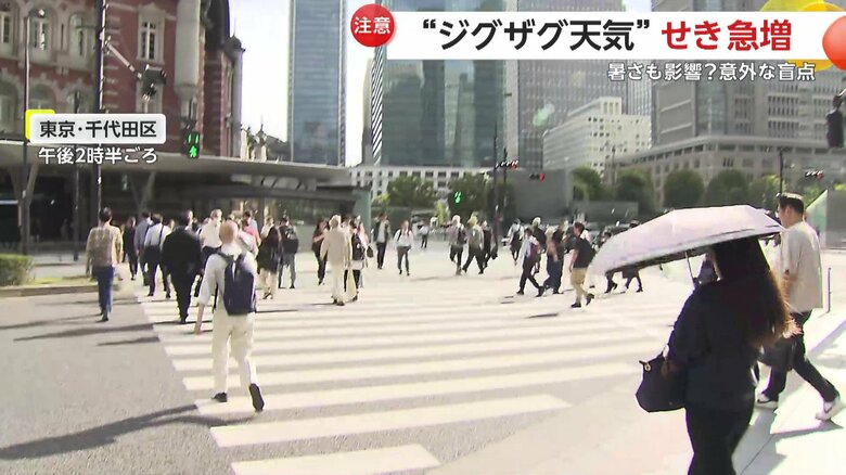 9月下旬とは思えない日差しの強さで、暑そうに歩く人々