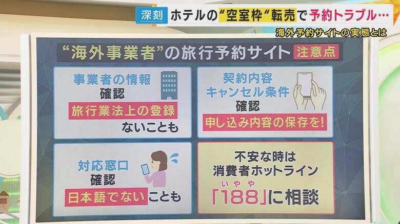 海外事業者の旅行予約サイトの注意点