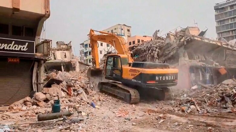 地震で第2の都市マンダレーで多くの家屋に影響が出た。（映像提供：JICA）