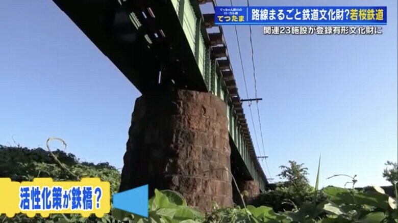 登録有形文化財でもある第一八東川橋梁