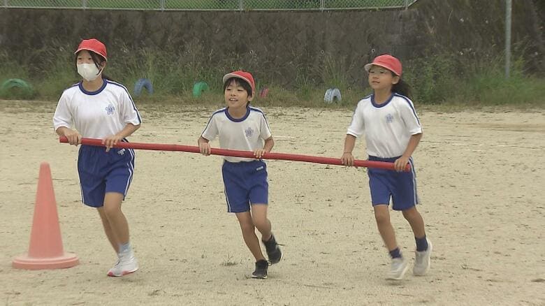 運動会の練習（稙田小学校）