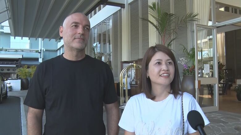 希代江プロットさん(右)と夫のジルスさん。次の旅行では借り手として利用予定だそう