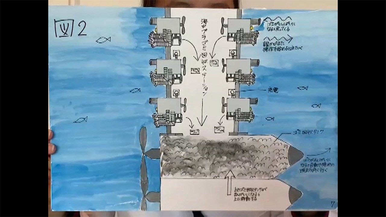 ロボットで 海をきれいに アイデアコンテスト ジュニア部門 長崎市の小学生が 夢大賞 受賞 Fnnプライムオンライン Goo ニュース