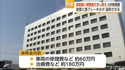 わざと急ブレーキで追突事故を偽装か　約240万円詐取疑い　元夫婦を詐欺容疑で逮捕【佐賀県】