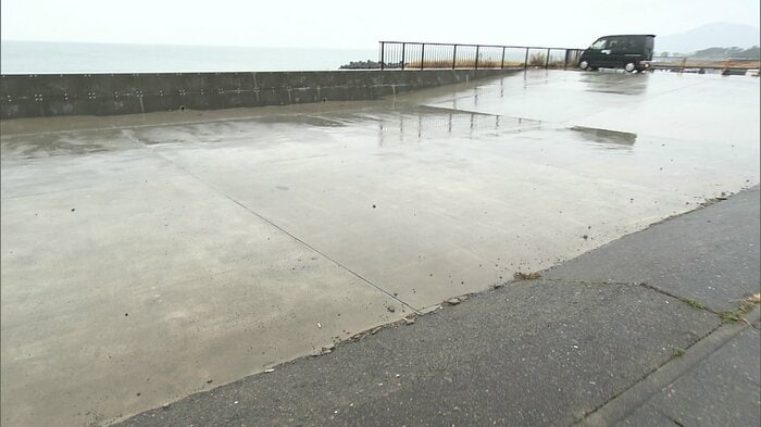 職務質問が行われた駐車場(静岡市駿河区)