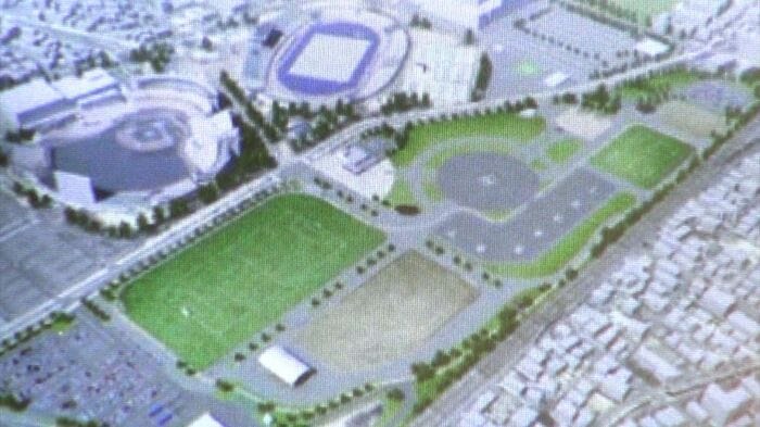 県が2016年に提示した「広域防災拠点」完成予想図