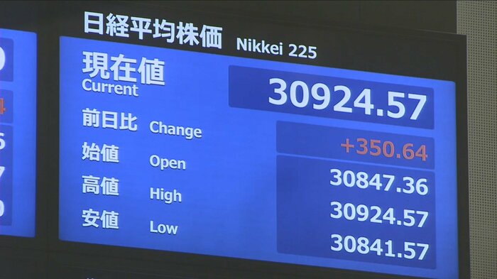 19日の日経平均株価は、取引開始直後から300円以上値を上げ、一時バブル後の最高値を更新